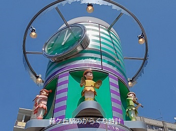 名古屋市名東区藤ケ丘駅のからくり時計