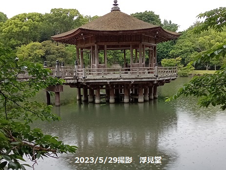 奈良浮見堂と鷺池