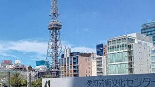 愛知県芸術文化センターからみたミライタワーとアオシス21