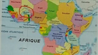 西アフリカ地図（ブルキナファソ）