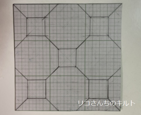 自作のパッチワーク制作途中（ヒマワリ）