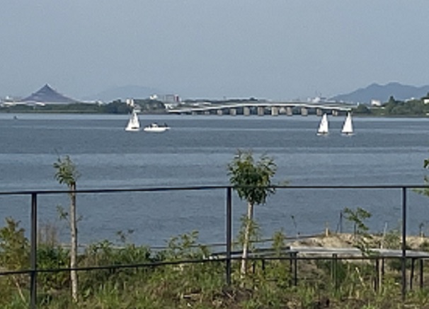 ラーゴ大津たねやから一望した琵琶湖