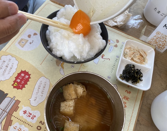 らんパークたま姫キッチンうふ(愛知県岡崎市)のたまごがけごはん