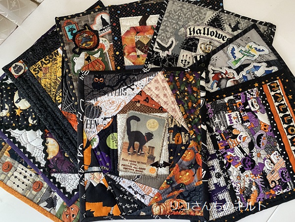 自作のハロウインミニキルト(完成品)