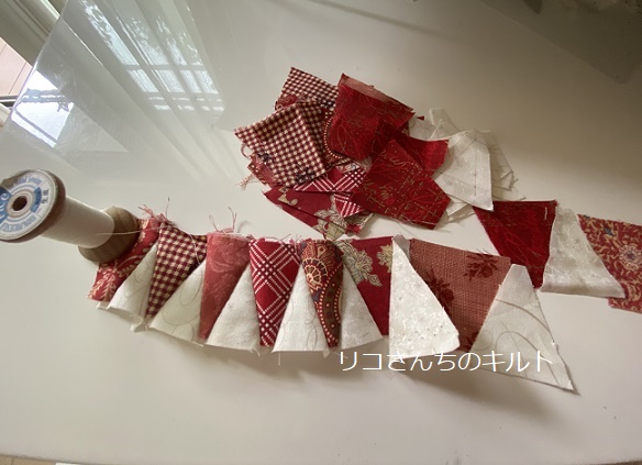 自作のパッチワークキルト