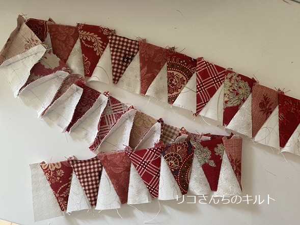 自作のパッチワークキルト
