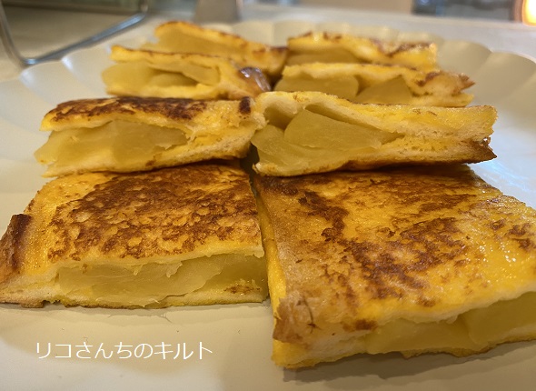 リンゴのフレンチトーストのレシピ