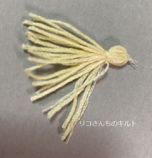 リコさん流廃材で作る月見飾り（フリンジの作り方）