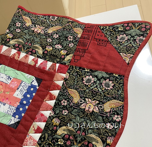 自作のパッチワークキルト