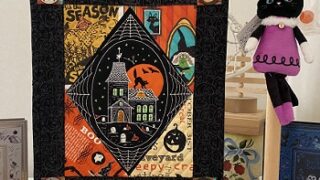 自作のパッチワークキルト（ハロウイン）