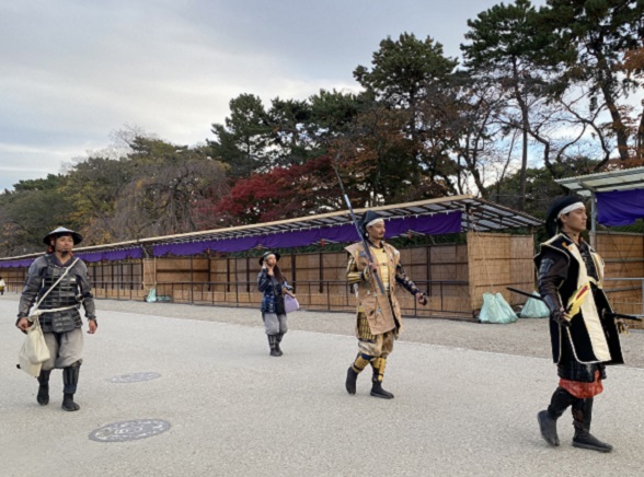 名古屋城のおもてなし武将隊（2025年11月24日撮影）