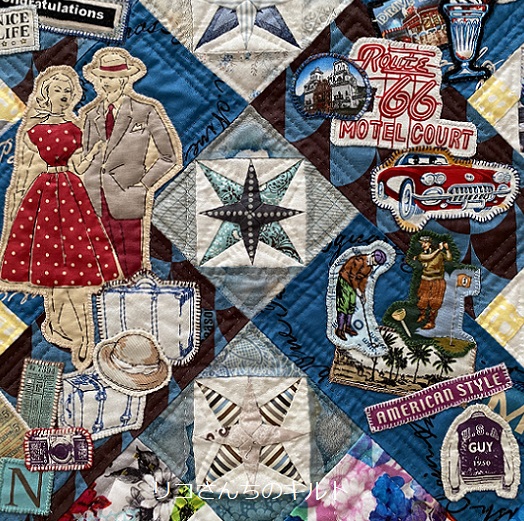 第9回キルトジャパンコンテスト協賛社賞受賞作品（Route45~Hearts in Harmony～)