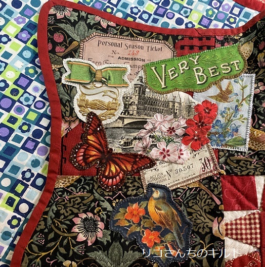 自作のパッチワークキルト(作品タイトル・パリに恋して)