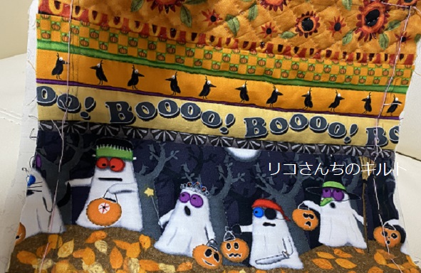 ハロウインミニキルト制作中