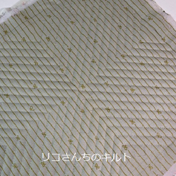 自作のパッチワークキルト制作中