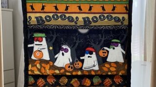 自作のパッチワークキルト（ハロウイン）
