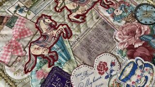 自作のパッチワークタペストリー（干支）