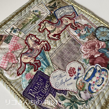 自作のパッチワークタペストリー（干支）