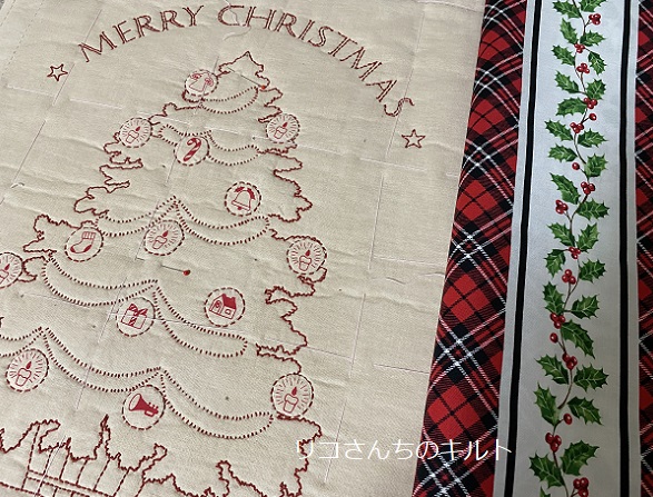 自作のパッチワークタペストリー(ホビーラのキットで作ったもの)