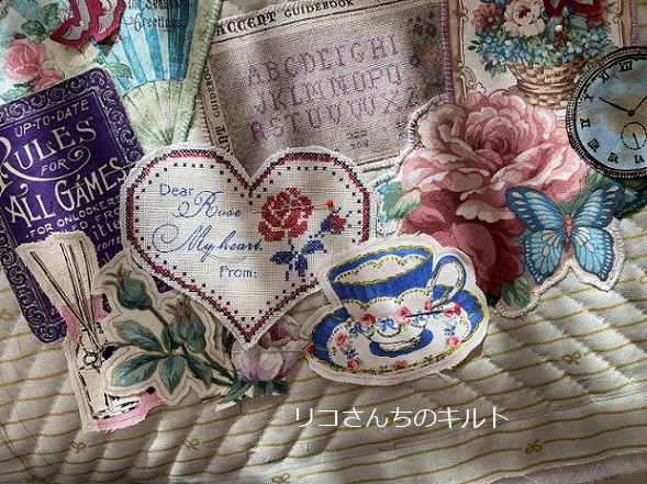 製作中のパッチワークキルト(「ニューイヤーミニタペストリー)