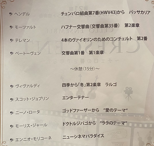 チェロアンサンブルクレセント演奏会（2025年12月28日）