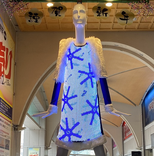 名鉄百貨店のナナちゃん人形(2025年1月2日撮影)