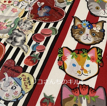 バレンタインの布製ファブリックボード