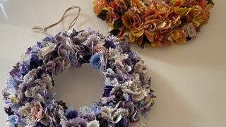 自作の布リース