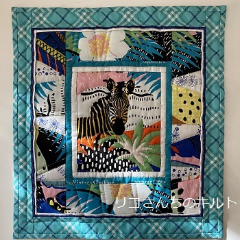 自作のパッチワークキルト（ニューイヤーキルト）