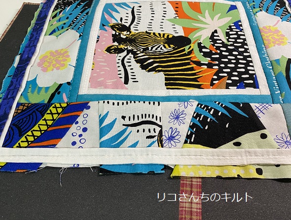 自作のパッチワークキルト