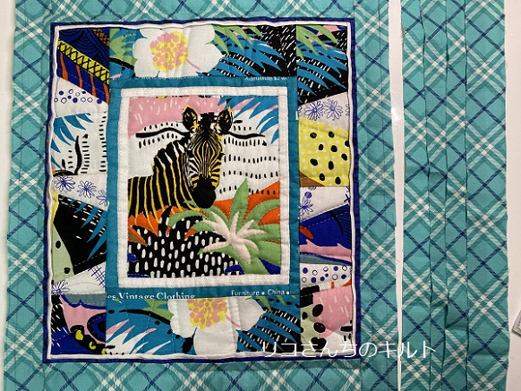 自作のパッチワークキルト(ニューイヤーキルト)