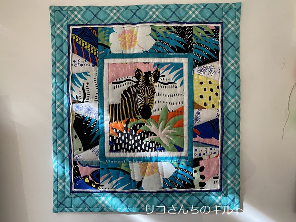 自作のパッチワークキルト（ニューイヤーキルト）