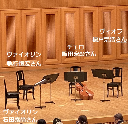 yamatostringquartetコンサート
(2026年2月5日サラマンカホール)