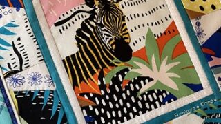 自作のパッチワークキルト（ニューイヤーキルト2）