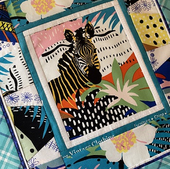 自作のパッチワークキルト（ニューイヤーキルト2）