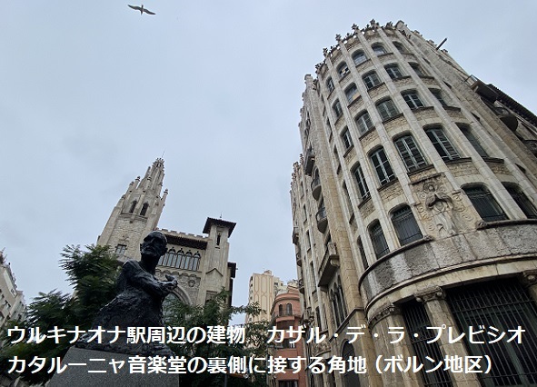 ウルキナオナ駅周辺（バルセロナボルン地区）