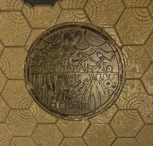 グラシア通りのガウディデザインの敷石（バルセロナ）