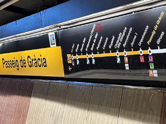 バルセロナの地下鉄駅