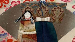 自作のパッチワーク雛キルト