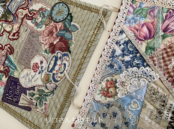 自作のパッチワークキルト