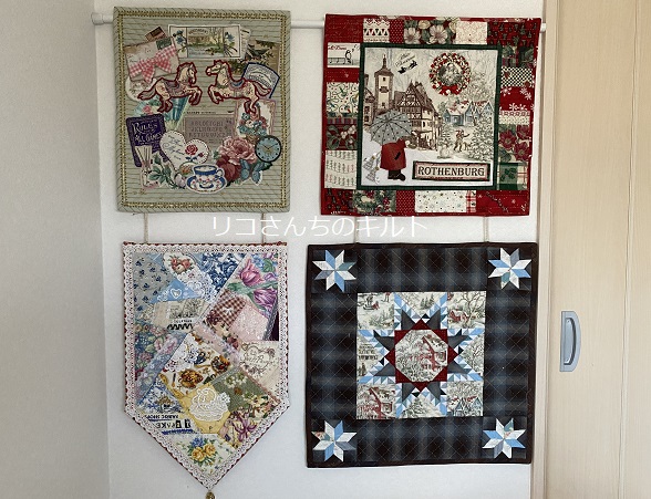自作のパッチワークキルト