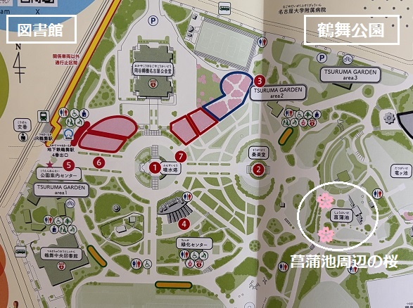 鶴舞公園のマップ