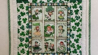 自作のパッチワークキルト（聖パトリックスデー）