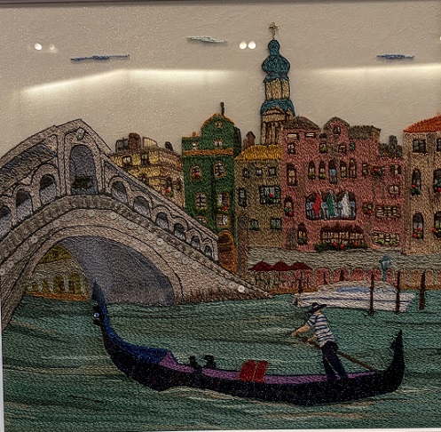 森田恵さんのリュネビル刺繍作品（2026年4月17日宗次ホール）