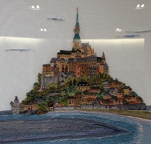 森田恵さんのリュネビル刺繍作品（2026年4月17日宗次ホール）