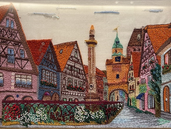 森田恵さんのリュネビル刺繍作品（2026年4月17日宗次ホール）