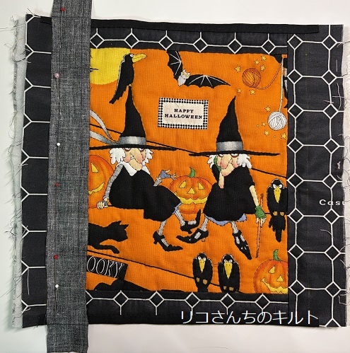 自作のハロウインミニキルト（Ｄ）