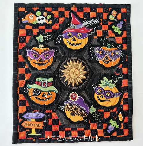 自作のハロウインミニキルト