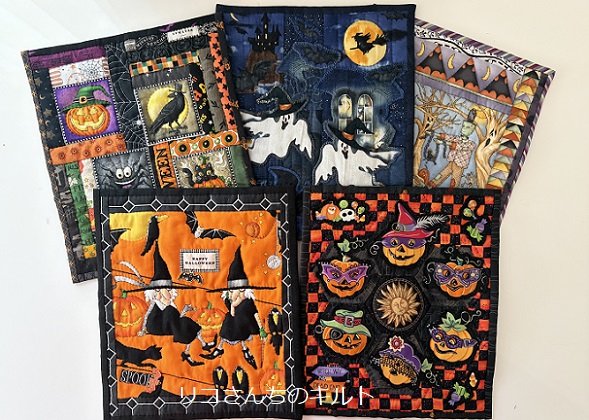 自作のハロウインミニキルト5作品