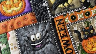 自作のハロウインキルトミニタペストリー